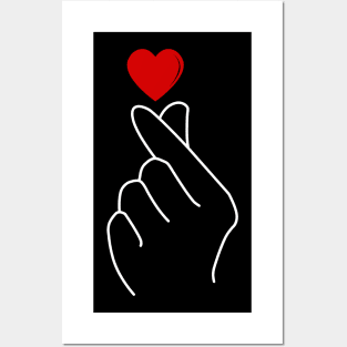 Finger Heart Korean Posters and Art